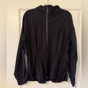 Lululemon Lightweight peplum Black Zip-Up Jacket